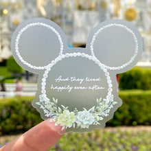 Load image into Gallery viewer, White Roses Wedding Floral Wreath Transparent Sticker