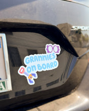 Load image into Gallery viewer, Grannies On Board Car Magnet & Decal