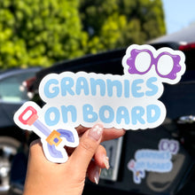 Load image into Gallery viewer, Grannies On Board Car Magnet & Decal