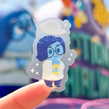 Load image into Gallery viewer, Sadness with Joy Plushie Transparent  Sticker