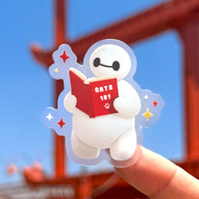 Load image into Gallery viewer, Reading Baymax Transparent Sticker