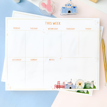 Load image into Gallery viewer, DLR Park Landmarks Undated *Weekly* Planner Notepad