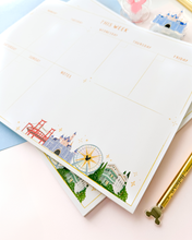 Load image into Gallery viewer, DLR Park Landmarks Undated *Weekly* Planner Notepad