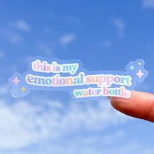 Load image into Gallery viewer, Pastel Emotional Support Waterbottle Transparent Sticker