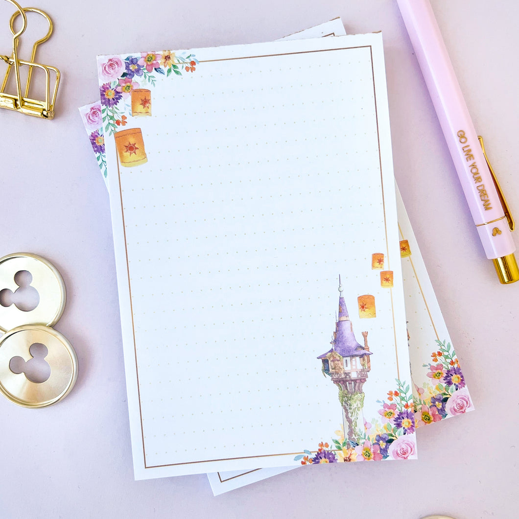 Rapunzel Tower Floral Memo Notepad