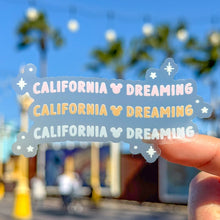 Load image into Gallery viewer, California Dreaming Transparent sticker