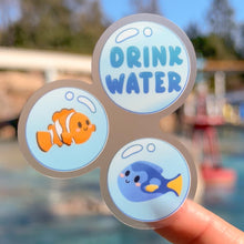 Load image into Gallery viewer, Nemo & Dory Drink Water Bubbles Transparent Sticker