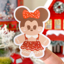 Load image into Gallery viewer, Mickey Gingerbread Glitter Sticker