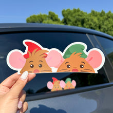 Load image into Gallery viewer, Jaq Jaq & Gus Gus Peeker Car Decal