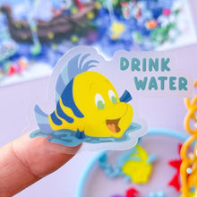 Load image into Gallery viewer, Drink Water Flounder Transparent Sticker