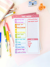 Load image into Gallery viewer, Rainbow Multipurpose Weekly Planner Notepad
