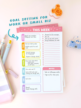 Load image into Gallery viewer, Rainbow Multipurpose Weekly Planner Notepad