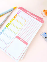 Load image into Gallery viewer, Rainbow Multipurpose Weekly Planner Notepad