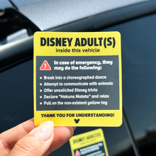 Load image into Gallery viewer, Disney Adults Inside Vehicle Decal