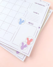 Load image into Gallery viewer, Balloons Undated *Monthly* Planner Notepad