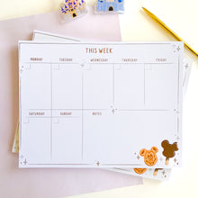 Load image into Gallery viewer, Park Snacks Undated Weekly Planner Notepad