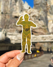 Load image into Gallery viewer, C3PO Star Wars Holographic Sticker