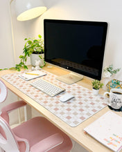 Load image into Gallery viewer, Latte Checkered Mouse Desk Mat