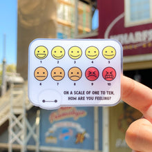 Load image into Gallery viewer, Healthcare Provider Feelings Chart Transparent Sticker
