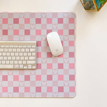 Load image into Gallery viewer, Pink Lemonade Checkered Mouse Desk Mat