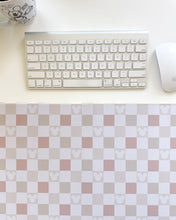 Load image into Gallery viewer, Latte Checkered Mouse Desk Mat