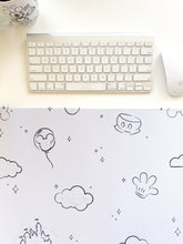 Load image into Gallery viewer, Classic White Sketch Desk Mat