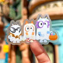 Load image into Gallery viewer, Trick or Treating Pawty Ghosts Transparent Sticker