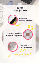 Load image into Gallery viewer, Latte Checkered Mouse Pad