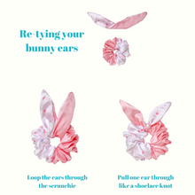 Load image into Gallery viewer, Blue Jumbo & Petite Satin Scrunchies (Set of 2)