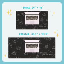 Load image into Gallery viewer, Classic BLACK Sketch Desk Mat