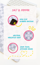 Load image into Gallery viewer, Salt & Pepper Checkered Mouse Desk Mat