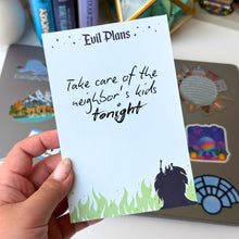 Load image into Gallery viewer, Evil Plans Villains Memo Notepad