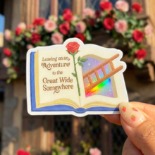 Load image into Gallery viewer, Great Wide Somewhere Belle Book Holographic Sticker