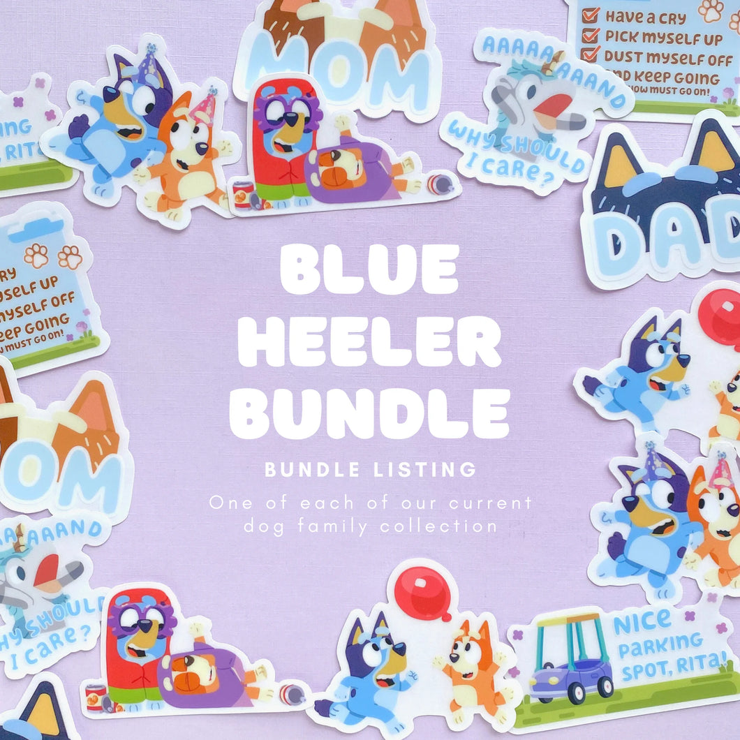 Blue Heeler Sticker Bundle (14 Total)