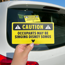 Load image into Gallery viewer, Caution Singing Disney Songs Decal