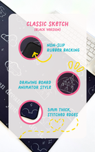 Load image into Gallery viewer, Classic BLACK Sketch Desk Mat