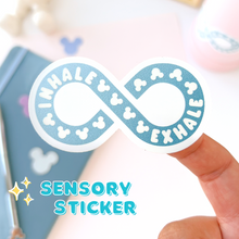 Load image into Gallery viewer, Inhale Exhale Infinity Breathing Bumpy Sensory Sticker