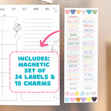 Load image into Gallery viewer, Magnetic Monthly Dry Erase Calendar Set