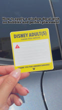 Load and play video in Gallery viewer, Disney Adults Inside Vehicle Decal