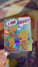Load and play video in Gallery viewer, Comic Strip Groot Holographic Sticker