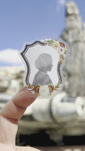 Load and play video in Gallery viewer, Princess Leia Floral Crest Transparent Sticker