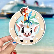 Load image into Gallery viewer, Pua and Hei Hei Porthole Cruise Magnet
