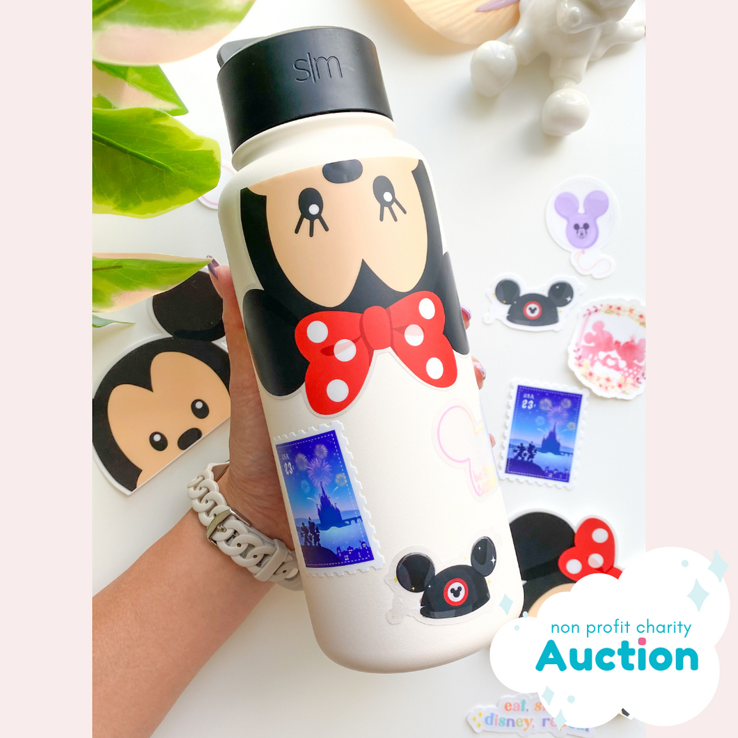 Mickey & Minnie Pre-Decorated Bottle Charity Auction