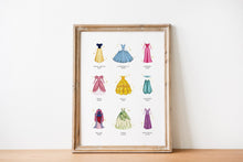 Load image into Gallery viewer, Princess Dress with Golden Sparkles Art Print