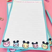 Load image into Gallery viewer, Today Is A Magical Day Happy Mouseketeer Notepad