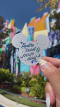 Load and play video in Gallery viewer, Faith, Trust, and Pixie Dust Mouse Holographic Sticker