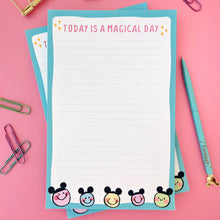 Load image into Gallery viewer, Today Is A Magical Day Happy Mouseketeer Notepad