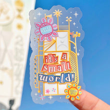 Load image into Gallery viewer, Small World Ride Sign Transparent Sticker