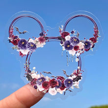 Load image into Gallery viewer, Spooky Floral Wreath Transparent Sticker