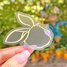 Load image into Gallery viewer, Rabbit Wildflower Wreath Transparent Sticker